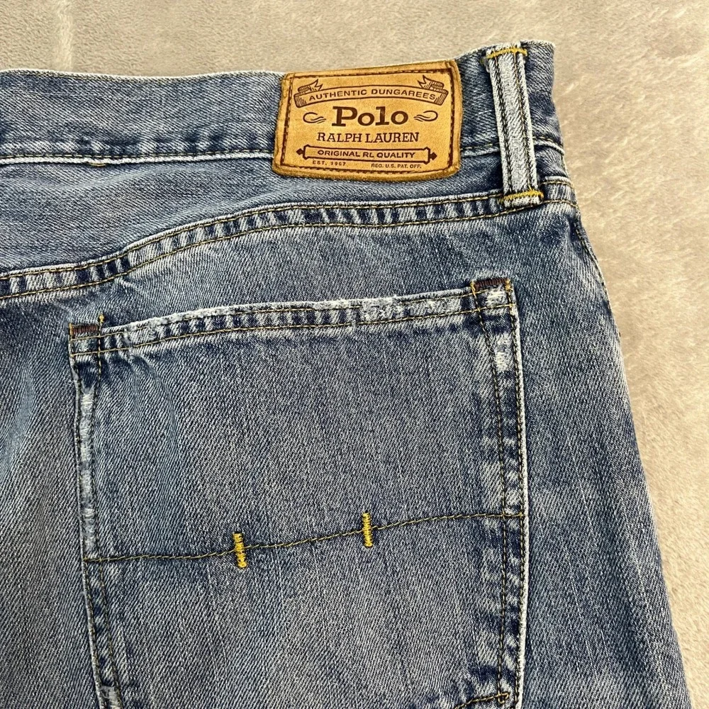 Vintage Polo Ralph Lauren Hampton Straight Jeans Mens 36x30 Blue Denim Western